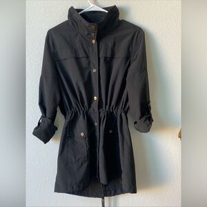 Sanctuary funnel neck windbreaker black size small